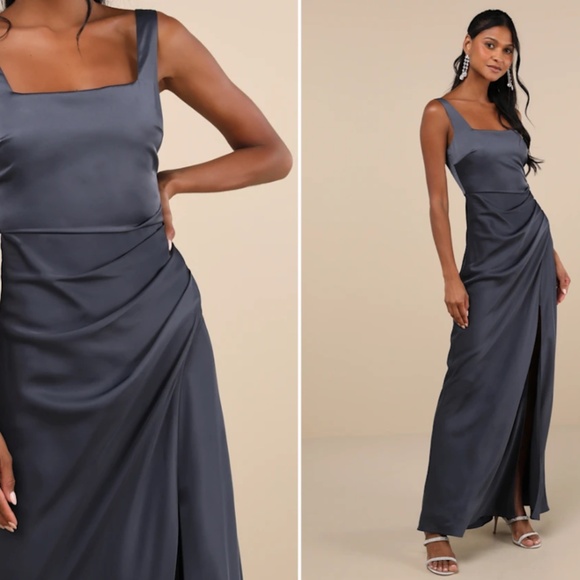 LULU's Modest Elegant Sophisticated Prom Wedding Bridesmaid Maxi Gown - Picture 1 of 5